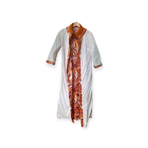 Vintage Loungees Oriental Quilted Belted Robe Housecoat 1960's I.Magnin RARE - Picture 5 of 16
